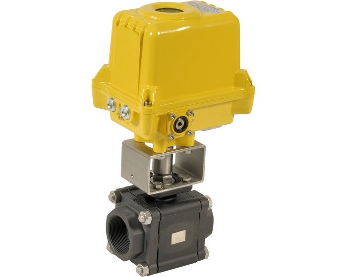 3 piece carbon steel ball valve 702 BW 1/2'' + SA05X 230V AC